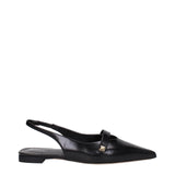 Max Mara Black Leather Ballet Flats for Elegant Comfort