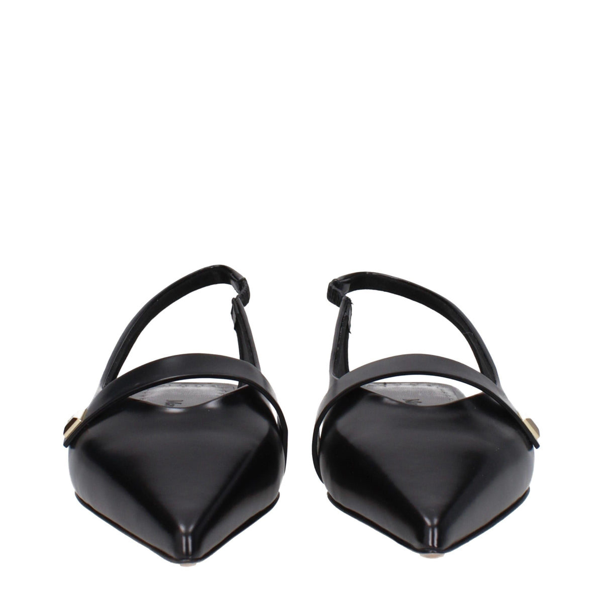 Max Mara Black Leather Ballet Flats for Elegant Comfort
