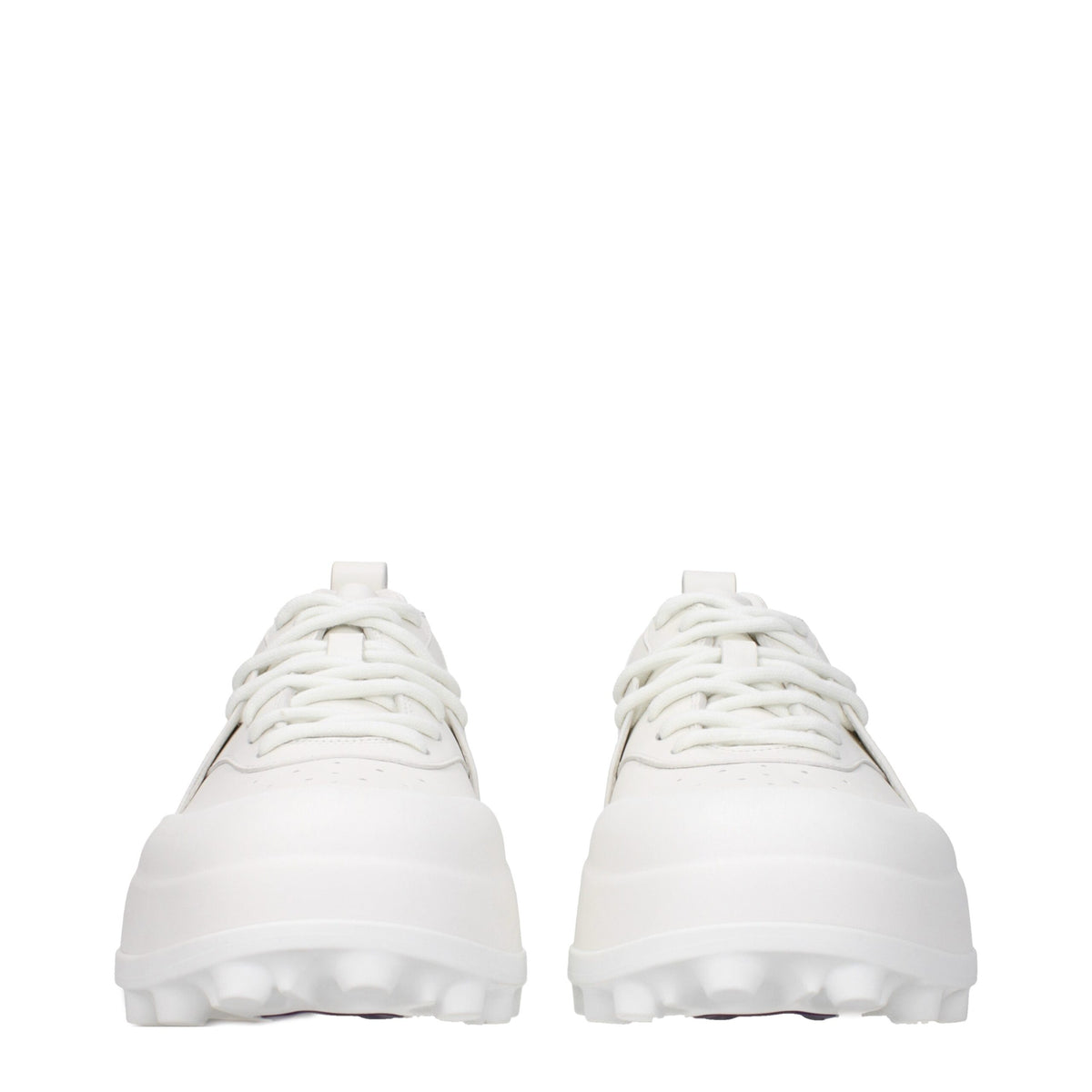 Jil Sander White Leather Sneakers - Sporty Glam Style