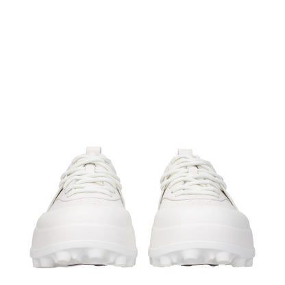 Sneakers en cuir blanc de Jil Sander
