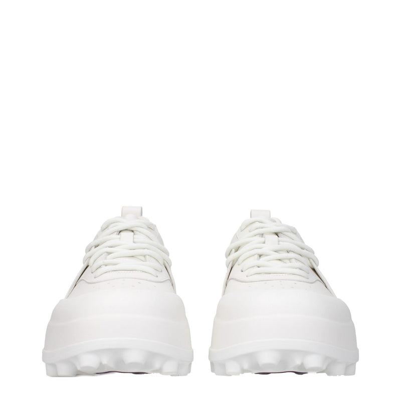 Jil Sander White Leather Sneakers - Sporty Glam Style
