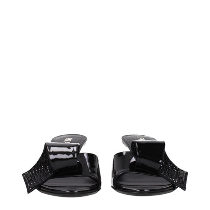 Prada leren sandalen in het zwart