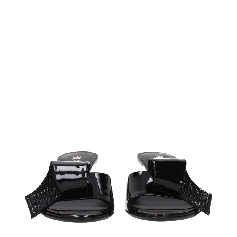 Prada Black Leather Sandals - Chic Open Toe Design for Women