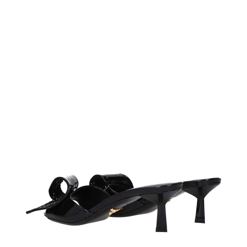 Prada Black Leather Sandals - Chic Open Toe Design for Women