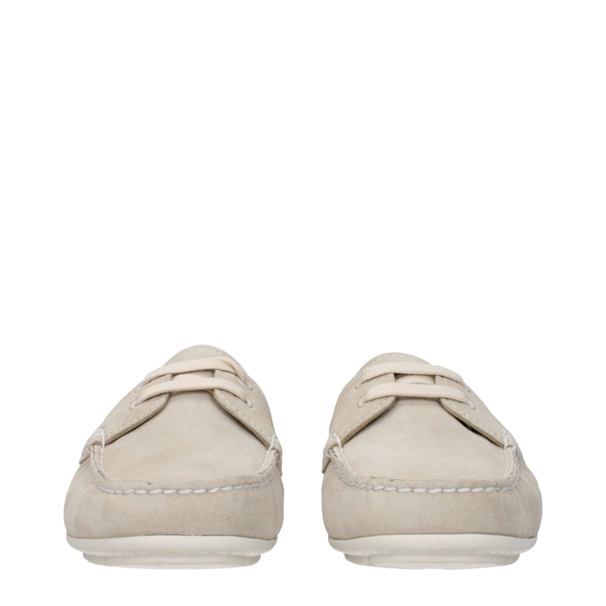 Prada Gray Leather Slip-On Loafers for Women