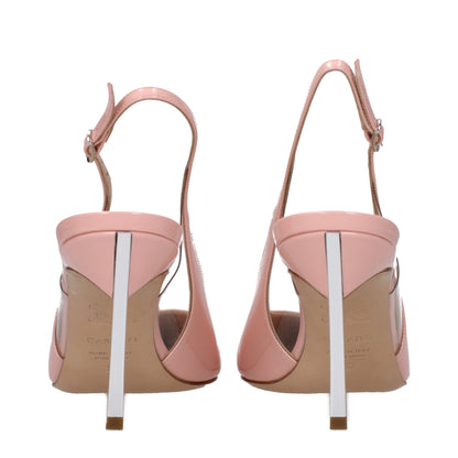 Casadei roze leren pumps met hoge hak