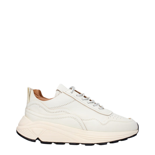 Baskets basses en cuir blanc Buttero