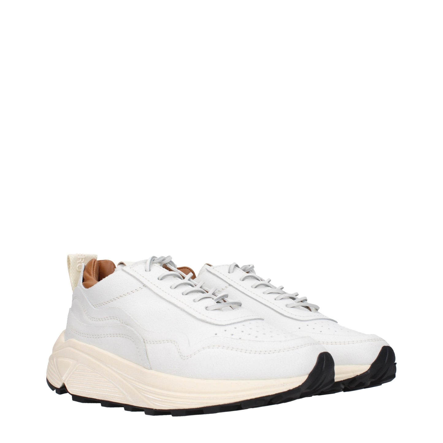 Sneakers en cuir blanc Buttero à semelle épaisse