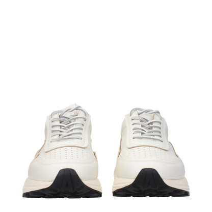 Baskets basses en cuir blanc Buttero