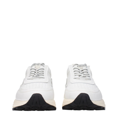 Sneakers en cuir blanc Buttero à semelle épaisse