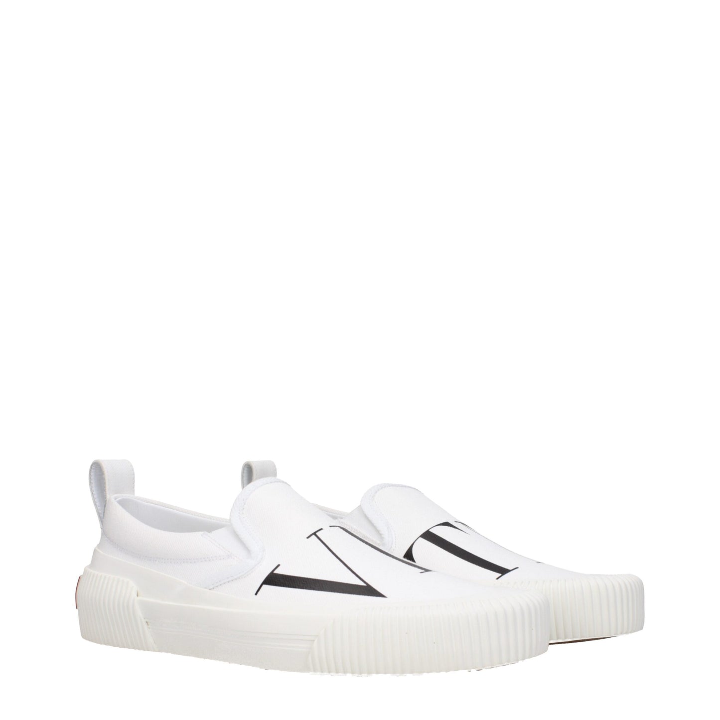 Brogues plates en tissu blanc Valentino Garavani