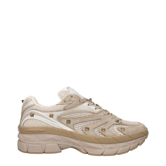 Baskets basses en tissu beige Valentino Garavani