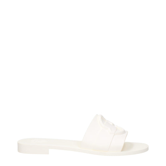 Moncler witte katoenen slippersandalen