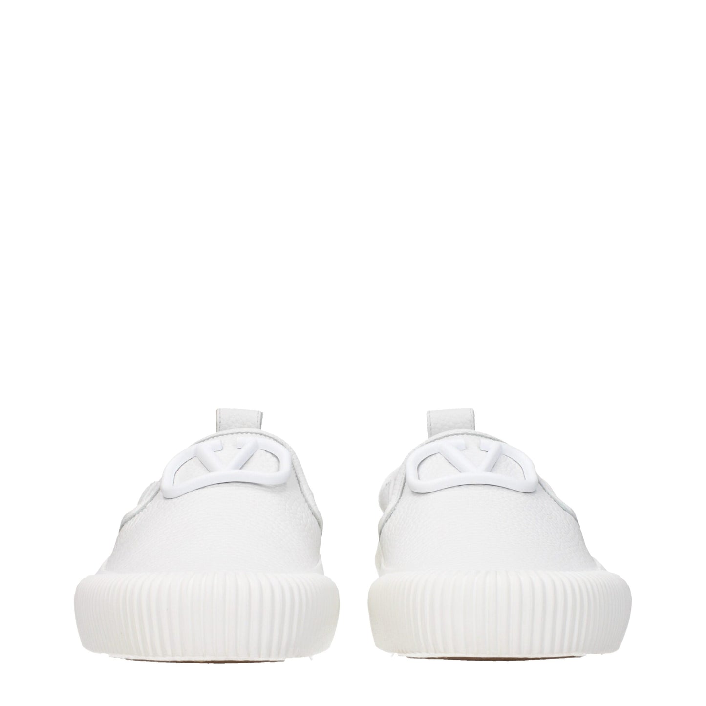 Brogues plates en cuir blanc Valentino Garavani