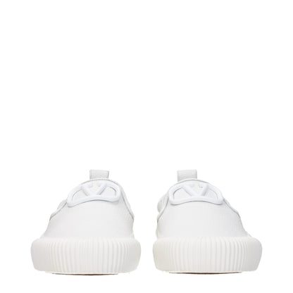 Brogues plates en cuir blanc Valentino Garavani