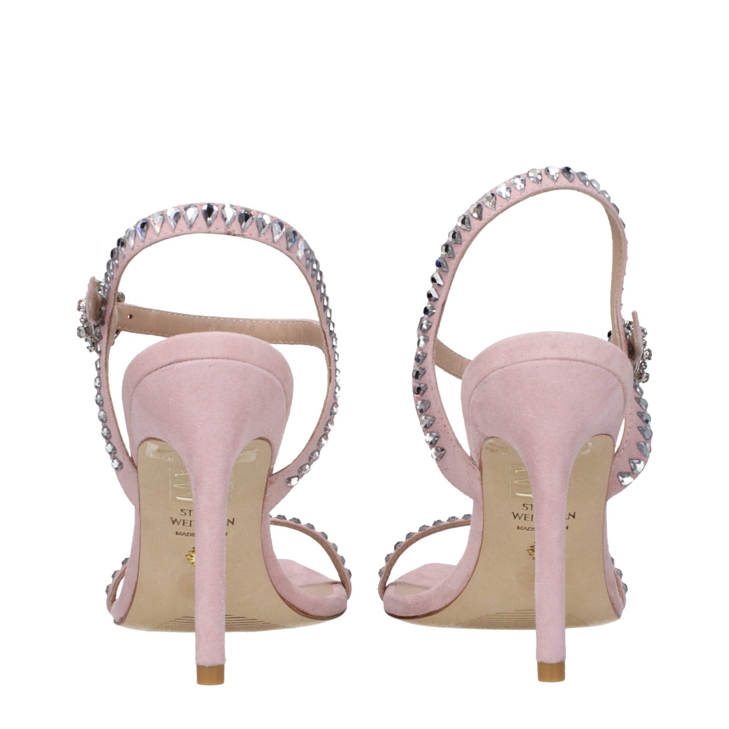 Roze leren stiletto-hakken sandalen van Stuart Weitzman
