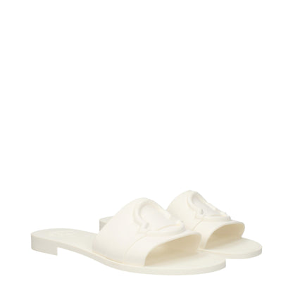 Moncler witte katoenen slippersandalen