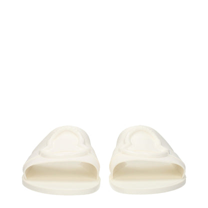 Moncler witte katoenen slippersandalen
