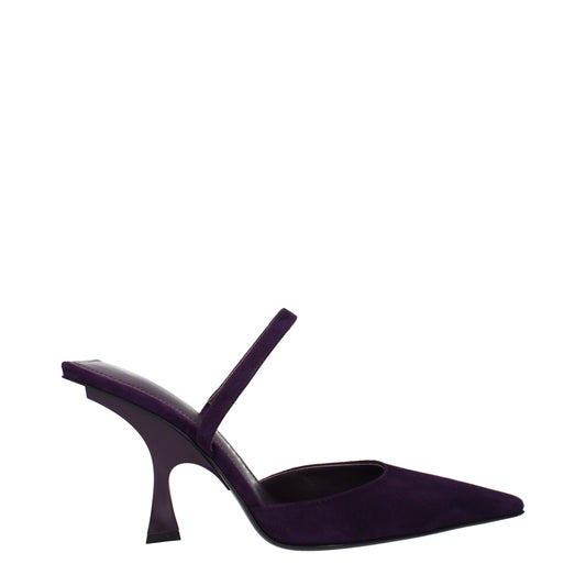 De Attico paarse leren stiletto-hakken sandalen