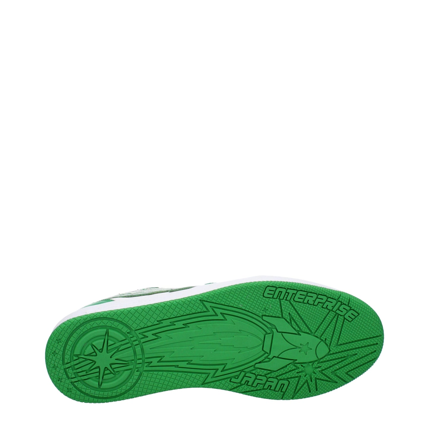 Baskets basses en cuir vert Enterprise Japan