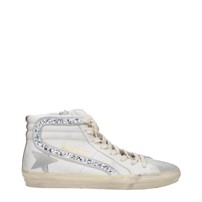 Golden Goose witte leren hoge sneakers