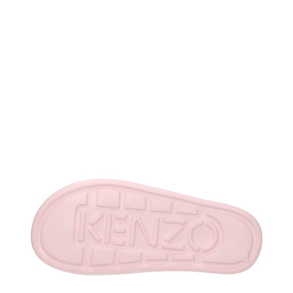 Kenzo Roze Katoenen Slippers Sandalen