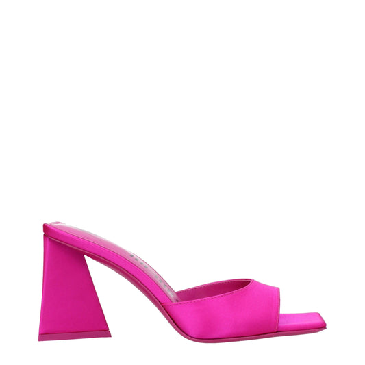 De Attico roze satijnen stilettohak-sandalen
