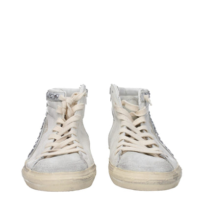 Golden Goose witte leren hoge sneakers