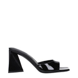The Attico Black Leather Stiletto Heels Sandals - EU36/US6