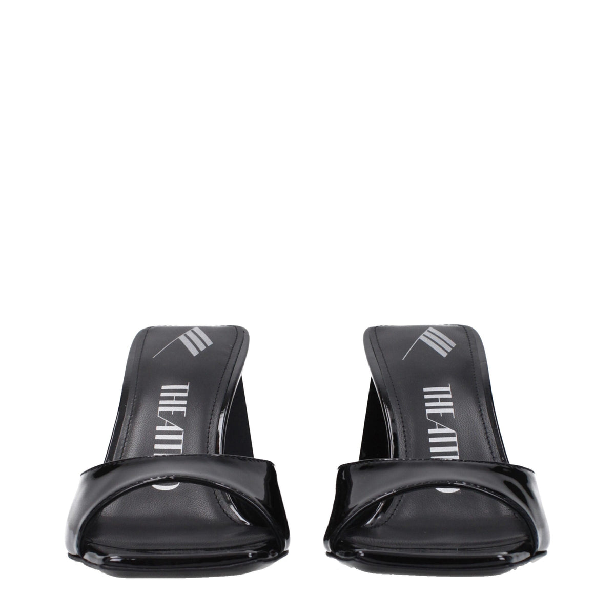 The Attico Black Leather Stiletto Heels Sandals - EU36/US6