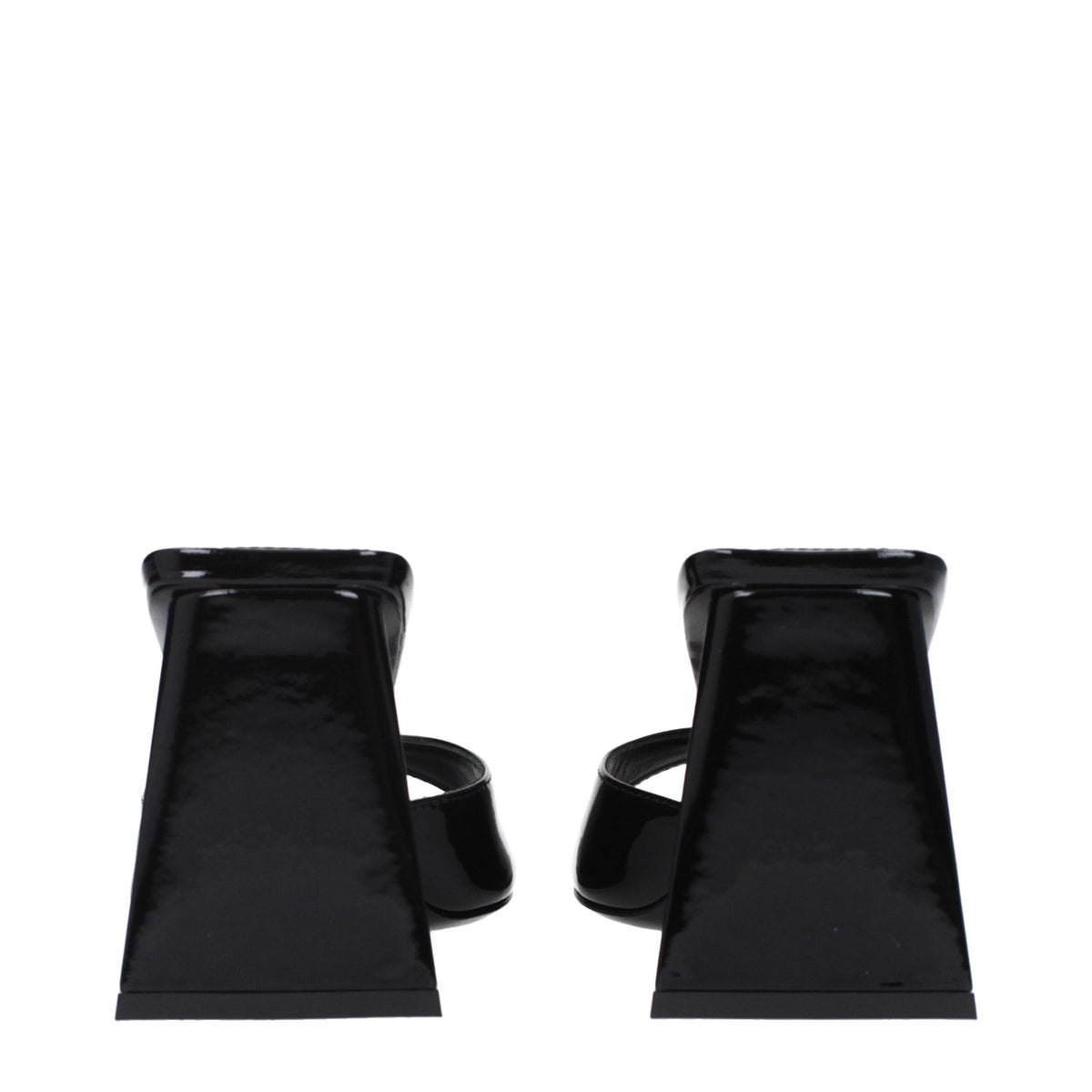 The Attico Black Leather Stiletto Heels Sandals - EU36/US6