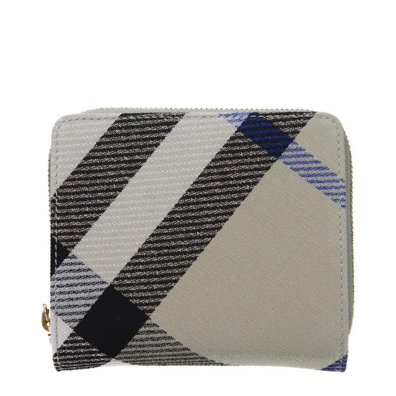 Burberry Beige Fabric Wallet - Élégant Design à Carreaux
