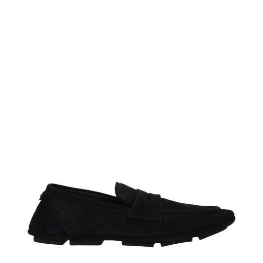 Mocassins à enfiler en cuir noir de Dolce &amp; Gabbana