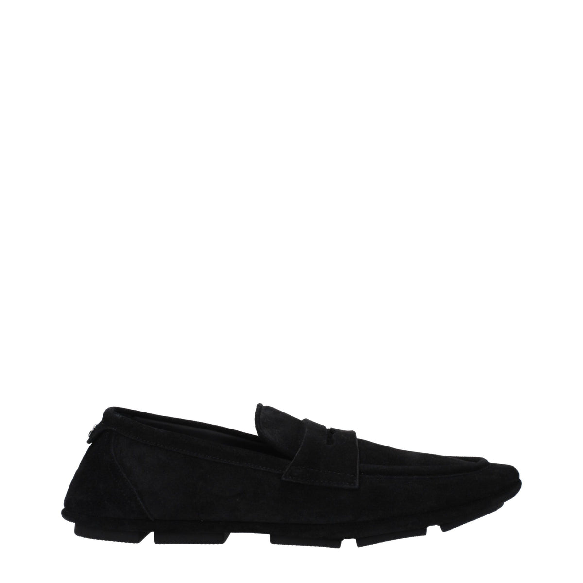 Dolce & Gabbana Black Leather Slip-On Loafers for Men