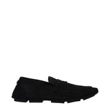 Dolce & Gabbana Black Leather Slip-On Loafers for Men