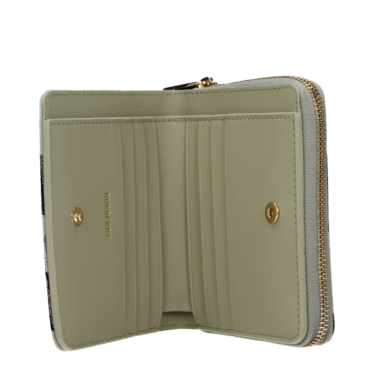 Burberry Beige Fabric Wallet - Élégant Design à Carreaux