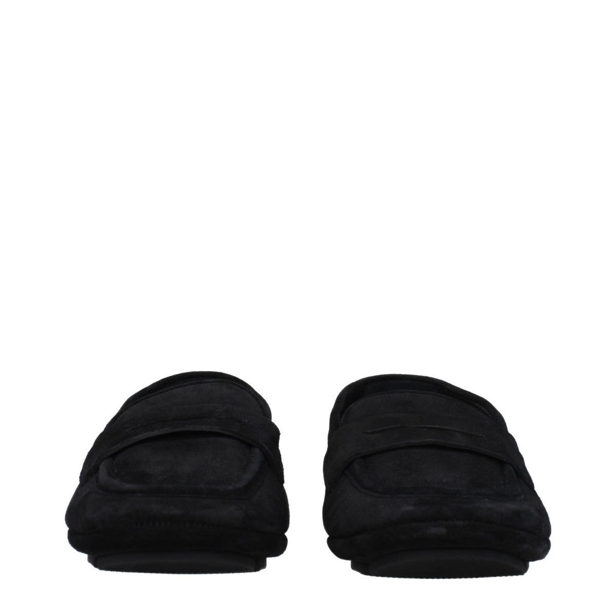 Dolce & Gabbana Black Leather Slip-On Loafers for Men