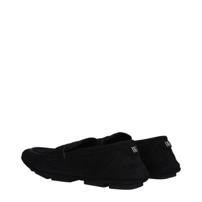 Mocassins à enfiler en cuir noir de Dolce &amp; Gabbana