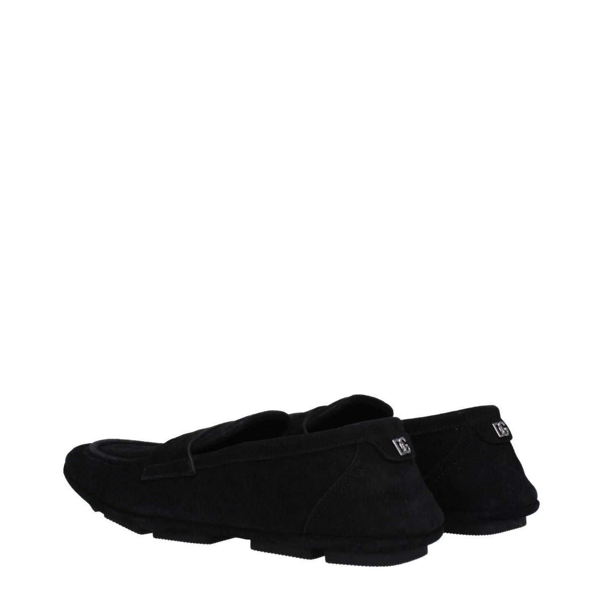 Dolce & Gabbana Black Leather Slip-On Loafers for Men