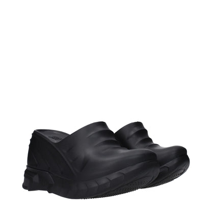 Givenchy Zwarte Katoenen Slippers Sandalen