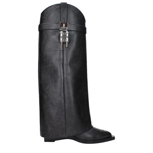 Zwarte leren laarzen van Givenchy