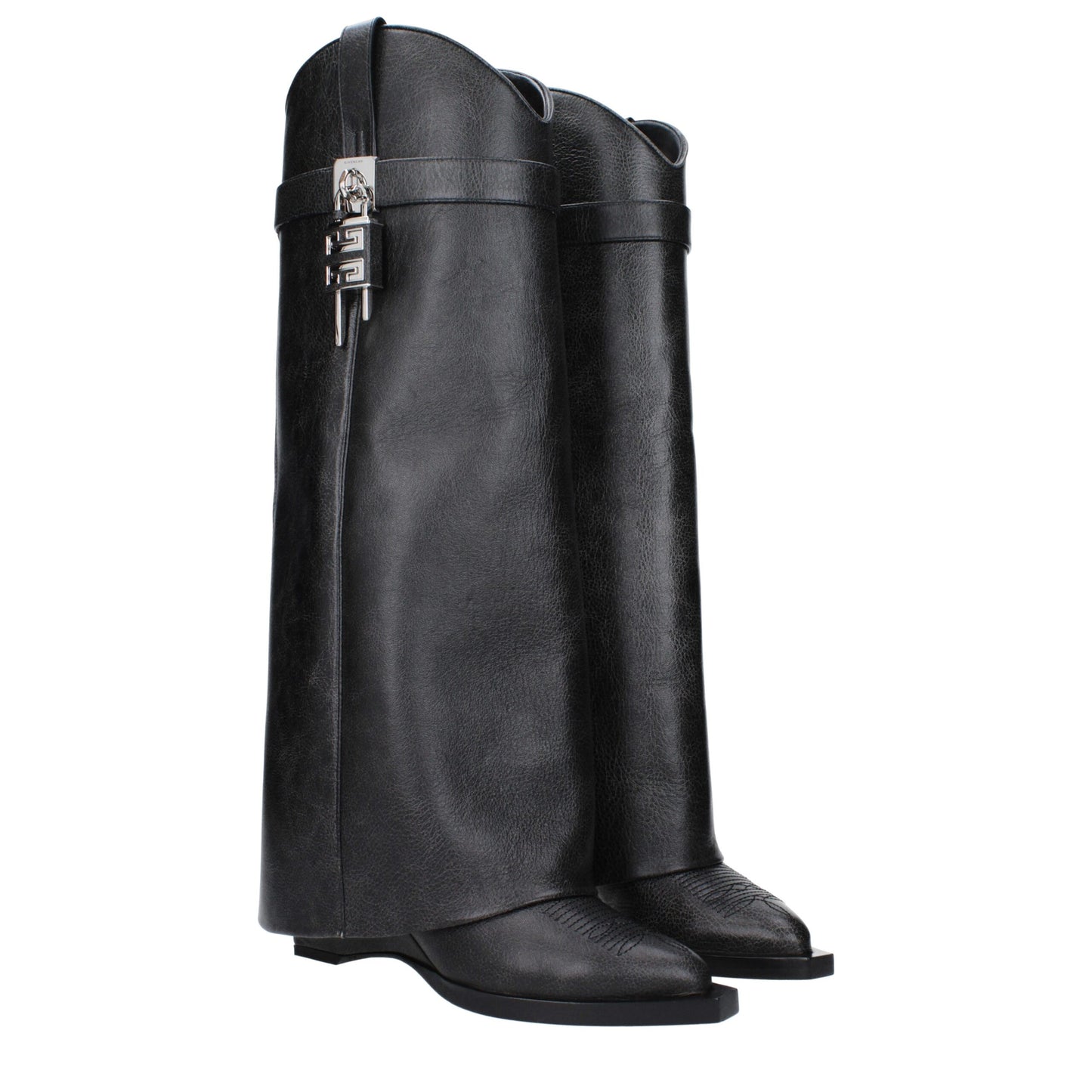 Zwarte leren laarzen van Givenchy