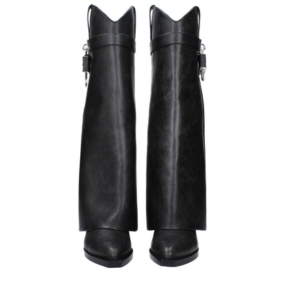 Zwarte leren laarzen van Givenchy