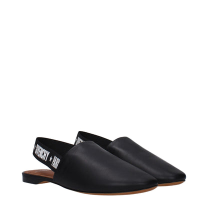 Givenchy leren slippers in het zwart