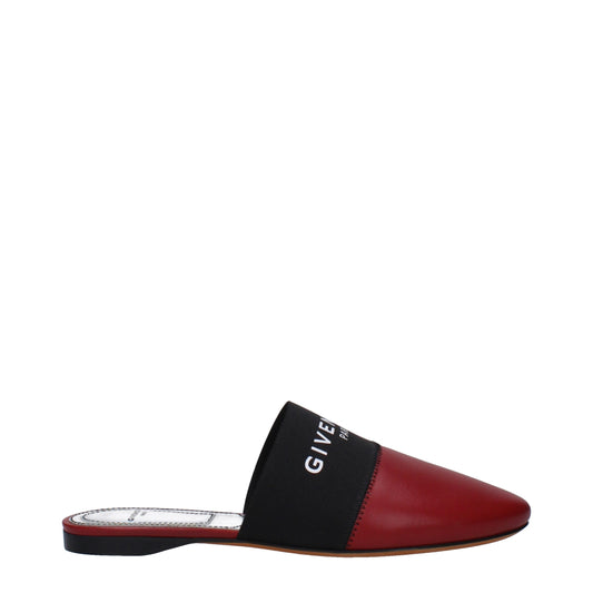 Givenchy rode leren slippersandalen