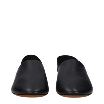 Givenchy leren slippers in zwart