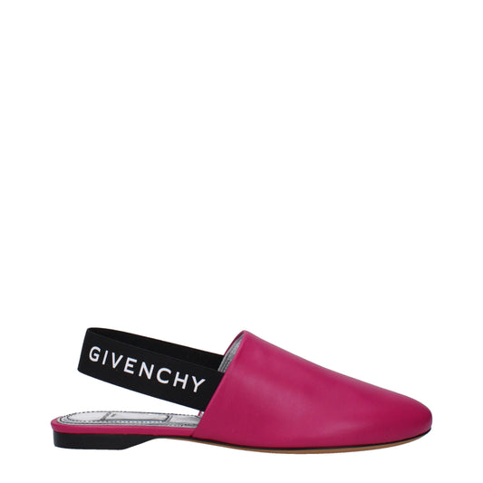 Givenchy Roze Lederen Platte Sandalen