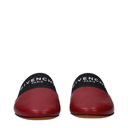 Givenchy rode leren slippersandalen