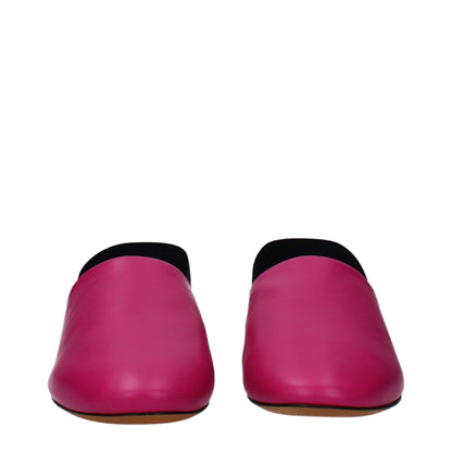 Givenchy Roze Lederen Platte Sandalen