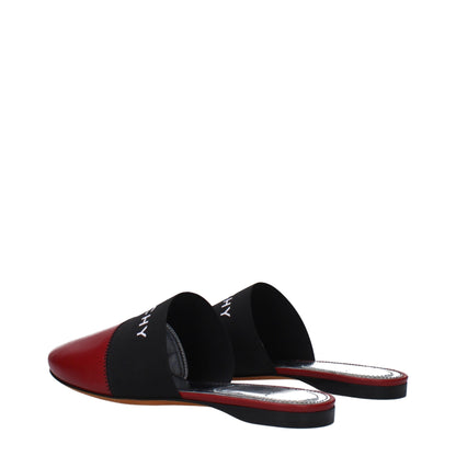 Givenchy rode leren slippersandalen